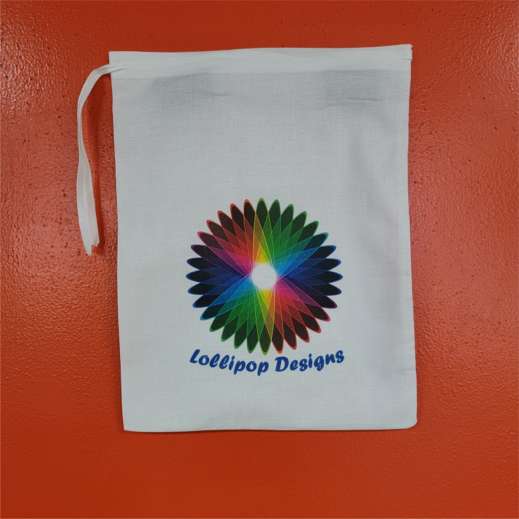 10x13 White Drawstring Bag